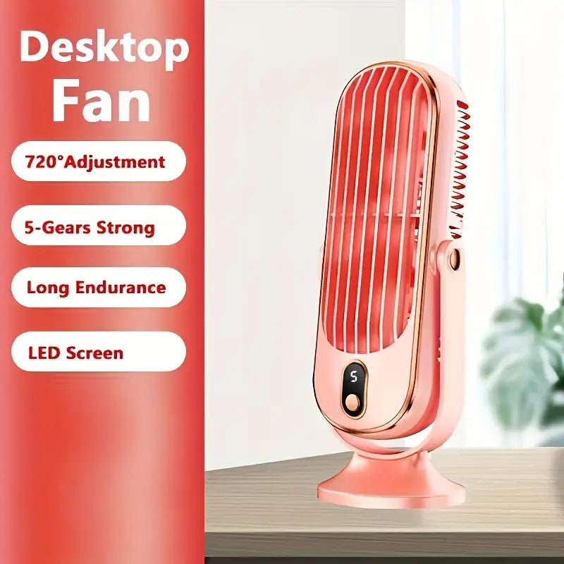 Desktop Fan – Dual Motor & Long Battery Life
