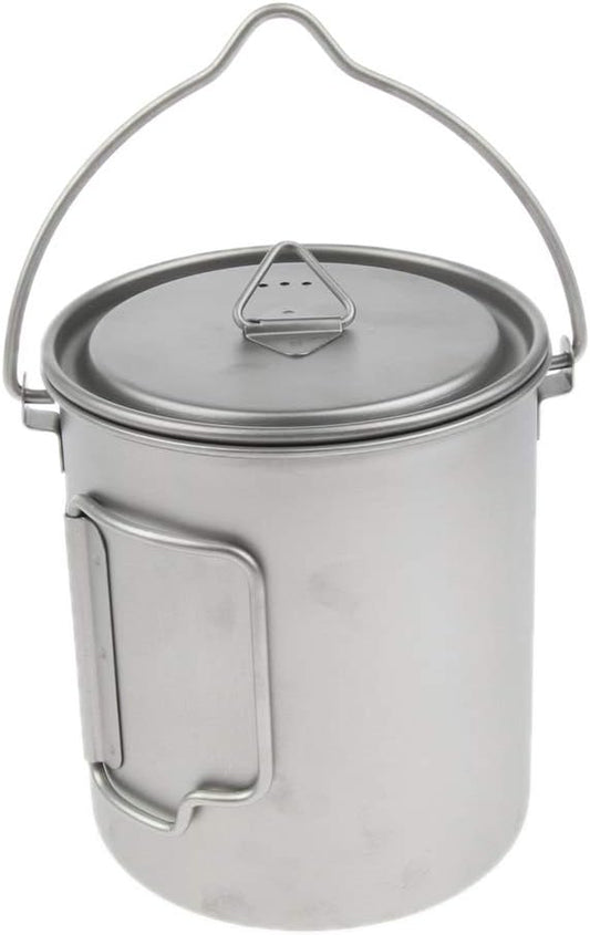 Titanium Cooking Pot for Outdoor Lightweight Camping Mug