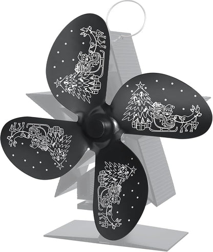 Heat Powered Wood Stove Fan – Silent 4-Blade Fireplace Eco Fan | CONBOLA