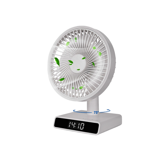 Quiet 9" USB Desk Fan – Rechargeable & Portable