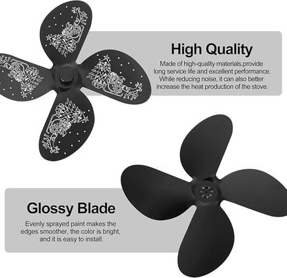 Heat Powered Wood Stove Fan – Silent 4-Blade Fireplace Eco Fan | CONBOLA