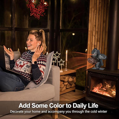 Heat Powered Wood Stove Fan – Silent 4-Blade Fireplace Eco Fan | CONBOLA