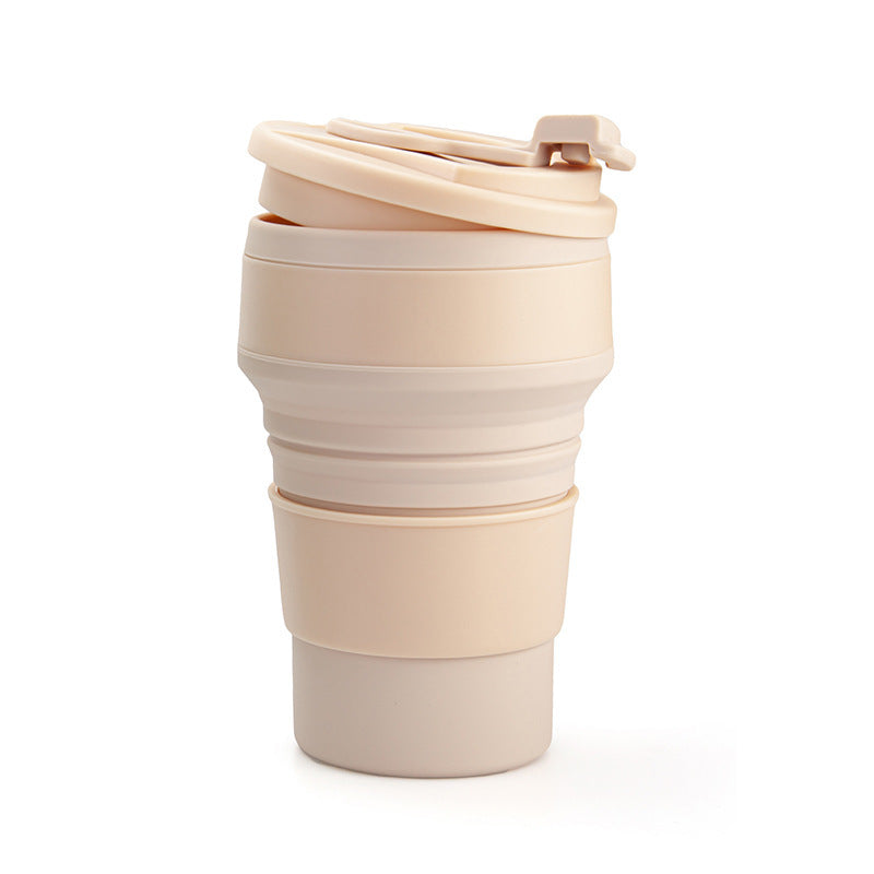 Silicon folding water cup outdoor portable telescopic cup