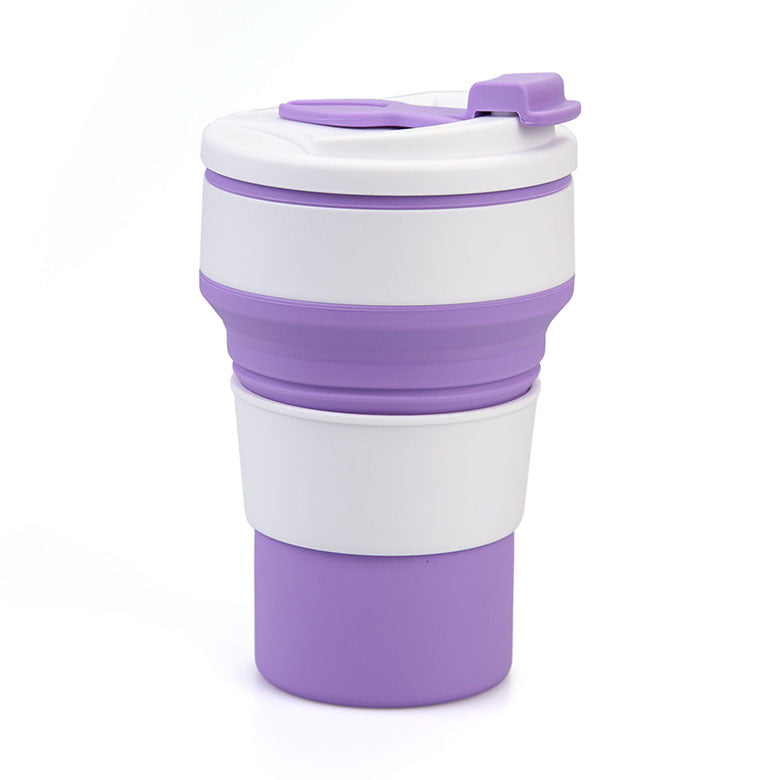 Silicon folding water cup outdoor portable telescopic cup